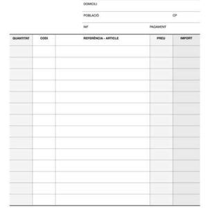 Apli Talonario Factura 1/4 Duplicado Natural - Numeracion Secuencial - Papel Autocopiativo - 63 Copias - Cat Color Natural