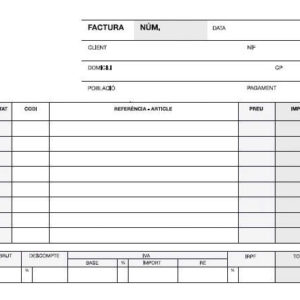 Apli Talonario Factura 1/8 Apaisado Duplicado A-67 - Numeracion Secuencial - Papel Autocopiativo - 2 Copias - Tamaño 210x105mm - Blanco