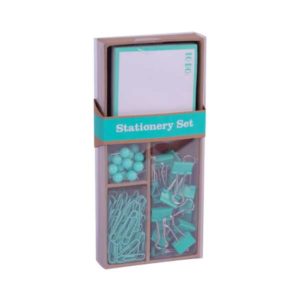 Apli Fluor Collection Set de Oficina - 25 Pins, 80 Clips de 28mm, 20 Pinzas Abatibles de 19mm y Notas Adhesivas de 100 Hojas en Verde Fluor - Diseño Moderno y Llamativo - Producto Reposicionable para Expositor 17684