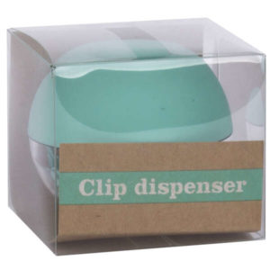 Apli Fluor Collection Dispensador de Clips - Ø 70x60 mm - Tapa Magnetica "Soft Touch" - Incluye 50 Clips Amarillo Fluorescente