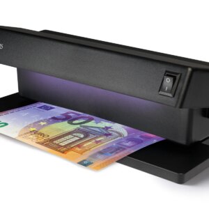Safescan 45 Detector de Billetes Falsos UV - Potente Luz Ultravioleta Doble 2x 6W - Apto para Carnets de Conducir, Documentos Oficiales, Tarjetas de Credito...