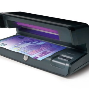 Safescan 50 Detector de Billetes Falsos UV - Reflector Integrado - Apto para Pasaportes, Documentos de Identificacion y Tarjetas de Credito