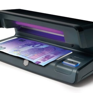Safescan 70 Detector de Billetes Falsos UV - Reflector Integrado - Area Retroiluminada de Luz Blanca - Apto para Pasaportes, Documentos de Identificacion y Tarjetas de Credito
