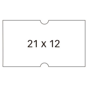 Apli Etiquetas Blancas para Maquinas Etiquetadoras de Precios de 1 Linea - Tamaño 21x12mm - Pack de 6 Rollos con 1000 Etiquetas Cada Uno - Adhesivo Permanente con Cantos Rectos - Compatibles con Etiquetadoras Apli Modelo 101418 y 101948