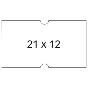 Apli Pack de 6000 Etiquetas Blancas para Maquinas Etiquetadoras de Precios de 1 Linea - Tamaño 21 x 12mm - 6 Rollos con 1000 Etiquetas Cada Uno - Adhesivo Removible y Cantos Rectos - Alta Calidad y Compatibles con Modelos 101418 y 101948