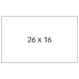 Apli Pack de 6 Rollos de 1000 Etiquetas Blancas para Maquinas Etiquetadoras de Precios de 2 Lineas - Tamaño 26 x 16mm - Adhesivo Permanente - Cantos Rectos - Compatible con Modelos de Apli 101419 y 102365