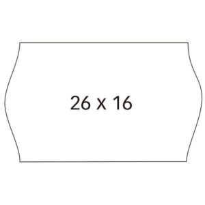 Apli Etiquetas Blancas para Maquinas Etiquetadoras de Precios de 2 Lineas - Tamaño 26 x 16mm - Adhesivo Permanente con Cantos Sinusoidales - Alta Calidad y Compatibles con Modelos 101419 y 102365