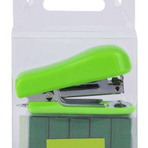 Apli Grapadora Pocket Verde - Tamaño 56mm para Grapas Nº10 - Incluye 2000 Grapas del Mismo Color - Ideal para Escuela y Hogar
