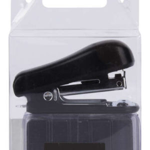 Apli Grapadora Pocket Negra - Tamaño de 56mm para Grapas Nº10 - Capacidad de Unir hasta 20 Hojas de Papel - Diseño Compacto y Ligero - Contiene 1 Grapadora y 2000 Grapas del mismo Color que la Grapadora