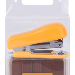 Apli Pocket Grapadora Naranja - Tamaño 56mm - Compacta y Ligera - Capacidad de Grapado Hasta 20 Hojas - Incluye 2000 Grapas del Mismo Color - Sistema de Carga Frontal