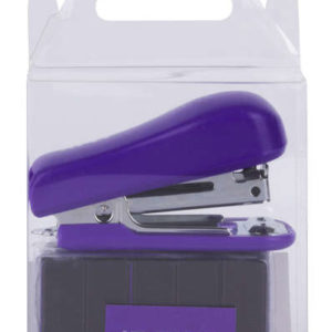 Apli Grapadora Pocket Lila - Tamaño 56mm para Grapas Nº10 - Incluye 2000 Grapas del Mismo Color - Facil de Usar y Transportar - Ideal para Escuela y Hogar