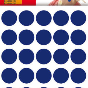 Apli Gomets Redondos Ø 20mm - 180 Unidades en 6 Hojas - Adhesivo Permanente - Desarrollo de Habilidades y Creatividad - Normas EN-71 y FSC - Color Azul