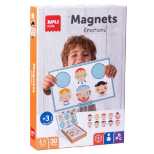 Apli Kids Juego Magnetico Emociones - Escenario Imantado de 28x18 - 30 Fichas Tematicas - Fomenta la Observacion y la Imaginacion - Colorido Diseño Exclusivo - Recomendado para Niños a Partir de 3 Años
