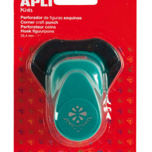 Apli Perforadora de Esquinas en Forma de Flor - Figura de 25.4mm - Alta Calidad para Papel, Carton y Cartulina - Deposito de Papel - Ideal para Scrapbooking, Manualidades y Decoraciones - Color Blanco