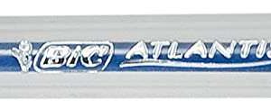 Bic Atlantis Classic Boligrafo Retractil - Punta de 1mm - Cuerpo Transparente con Grip - Color Azul