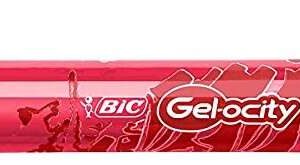 Bic Gel-ocity Illusion Boligrafo de Tinta Gel Borrable - Punta Media de 0.7mm - Recargable - Grip de Goma - Clip de Plastico - Color Rojo
