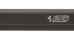 Bic Criterium Portaminas 2mm HB con Goma - Punta Retractil - Clip Metalico - Cuerpo de Color Negro