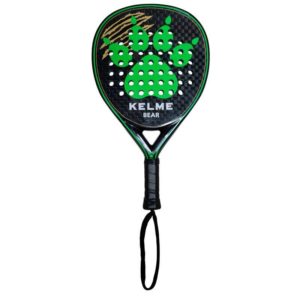Kelme Bear Pala de Padel - Forma Lagrima - Marco y Cara 100% Carbono - Cara en 3D - Nucleo Black Eva Soft Ultra - Diseño Brillo