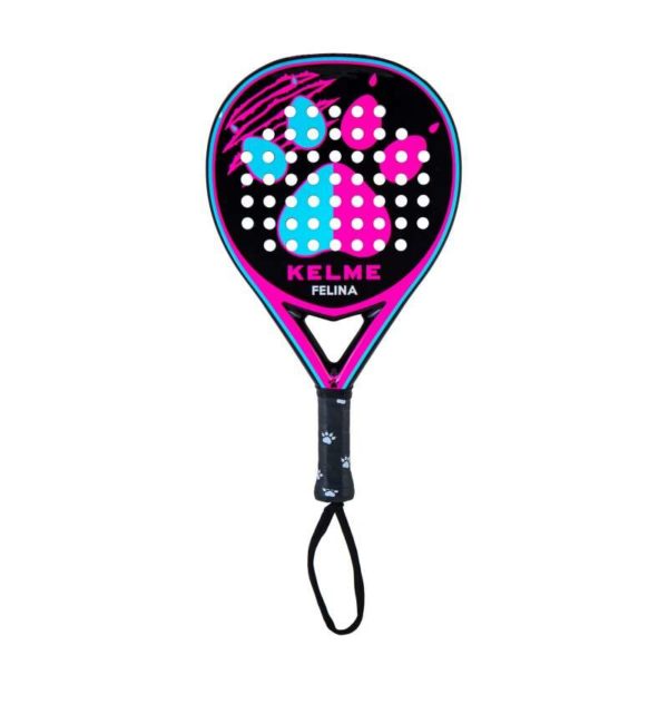 Kelme Felina Pala de Padel - Forma Lagrima - Marco y Cara 100% Fibra de Vidrio - Nucleo Goma Eva XtraSoft