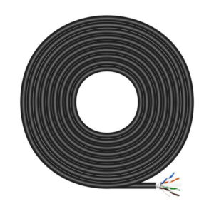 Aisens Cable de Red Exterior Impermeable RJ45 Cat.6 Ftp Rigido Awg24 - 305m - Color Negro