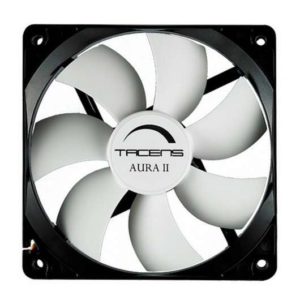 Tacens Aura II Ventilador 80mm - Carcasa Negra, Aspas Blancas - Velocidad Max. 1500rpm