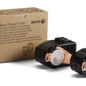 Xerox Phaser 7100 Amarillo Pack de 2 Cartuchos de Toner Original - 106R02604