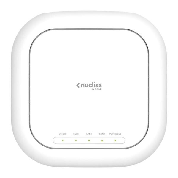 D-Link Punto de Acceso Nuclias AC1900 Wave 2 WiFi Doble Banda - Gestionado en la Nube - 2x 10/100/1000Mbps Ethernet PoE, 1x Serie de Consola 10/100/1000Mbps - Cifrado WPA3