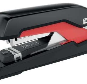 Rapid Supreme SO60 Grapadora de Sobremesa - Hasta 60 Hojas - Para Grapas 24/6-8+, 26/6-8+ - Grapado Plano - Color Negro/Rojo