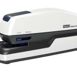 Rapid Optima GripE Grapadora Electrica de Sobremesa + Caja de 1000 Grapas - Hasta 20 Hojas - Utiliza Grapas Optima 56 - Color Gris/Negro