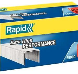 Rapid Super Strong Caja de 5000 Grapas 24/8+ - Hasta 50 Hojas - Alambre Galvanizado Superreforzado - Patilla de 8,5mm
