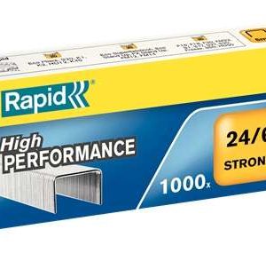 Rapid Strong Caja de 1000 Grapas 24/6 - Hasta 30 Hojas - Alambre Reforzado Galvanizado - Patilla de 6mm