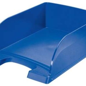 Leitz Plus Jumbo Bandeja Portadocumentos de Gran Capacidad - Formato Vertical A4 - Hasta 8uds Apilables - Color Azul