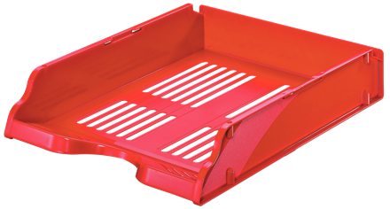 Esselte Transit Bandeja Portadocumentos - Formato Vertical o Escalonada A4 - Espacio para Etiqueta Identificativa - Color Rojo