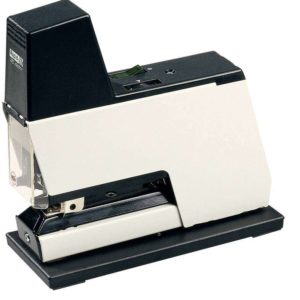 Rapid Grapadora Electrica Classic 105E - 50 Hojas - Grapado de Embalaje y Oficina - Grapas 66 - Conexion en Serie - Blanco/Negro