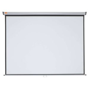 Nobo Pantalla Proyeccion Pared 2000x1513mm Blanca Mate 4:3 - Montaje en Pared o Techo - Carcasa Protectora - Alta Calidad de Proyeccion - Color Blanco