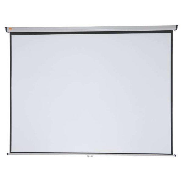 Nobo Pantalla Proyeccion Pared 2400x1813mm Blanca Mate 4:3 - Montaje en Pared o Techo - Carcasa Protectora - Alta Calidad de Proyeccion - Color Blanco