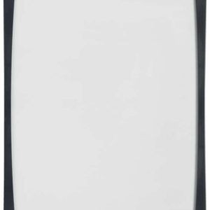 Nobo Mini Pizarra Magnetica con Marco Arqueado 215x280 - Elegante Diseño Plateado y Negro - Almohadillas Adhesivas e Imanes Incluidos - Blanco