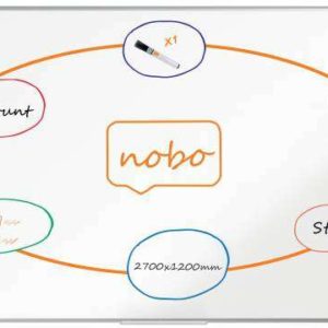 Nobo Premium Plus Pizarra Magnetica de Acero Lacado 2700x1200mm - Montaje en Esquinas - Blanco