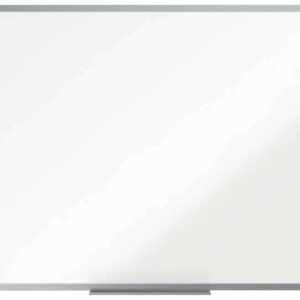 Nobo Essence Pizarra Magnetica de Acero Vitrificado 900x600mm - Montaje en Esquinas - Marco de Aluminio Anodizado - Bandeja para Rotuladores - Color Blanco