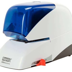 Rapid Grapadora Electrica Supreme R5050E - 50 Hojas - Carga de Cartucho - Duradera - Blanco/Azul