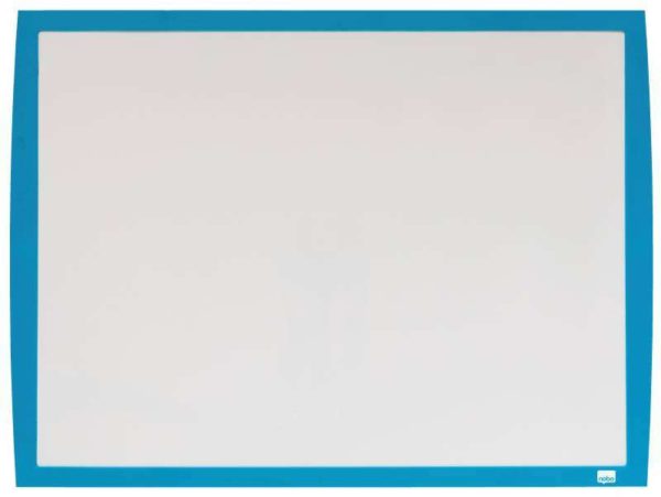 Nobo Pizarra Blanca Magnetica Pequeña 585x430 - Marco de Colores Vibrantes - Accesorios de Pizarra a Juego - Azul