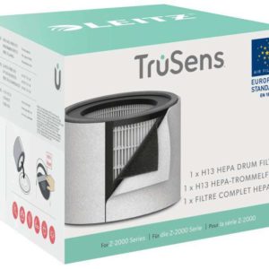 Leitz Filtro Hepa 3 en 1 H13 Repuesto Purificador Aire Mediano Trusens Z-2000/Z-2500 - Captura 99,95% Particulas Ultrafinas - Filtro Carbon - Cambio Indicador - Color Negro
