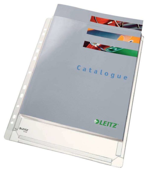 Esselte Fundas Fuelle Estandar A4 PVC Liso Multitaladro-11 - Capacidad 200 Hojas - Transparente (170 Micras)