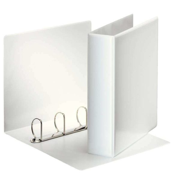 Esselte Carpeta Canguro Gama Basica 50mm - Mecanismo 4 Anillas Mixtas - 2 Bolsillos Exteriores - A4 - Blanco