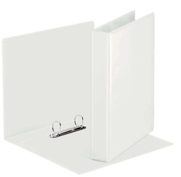 Esselte Carpeta Canguro Gama Basica 16mm - Mecanismo 2 Anillas Redondas - 2 Bolsillos Exteriores - A4 - Blanco