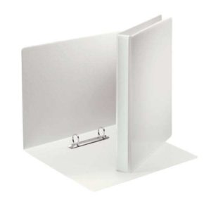 Esselte Carpeta Canguro Gama Basica 40mm - Mecanismo 2 Anillas Mixtas - Capacidad 380 Hojas A4 - Certificado Fsc - Color Blanco