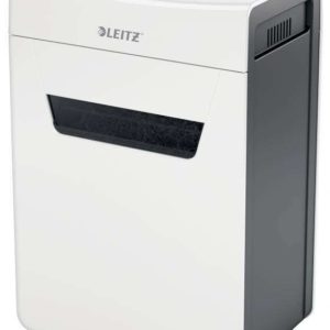 Leitz IQ Protect Premium 6M - Destructora de Papel Inteligente y Compacta - Micro Corte P5 - Blanco