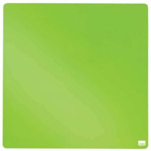 Nobo Tile Mini Pizarra Magnetica 360x360mm - sin Marco - Almohadillas Adhesivas e Imanes - Diseño Creativo y Colorido - Color Verde