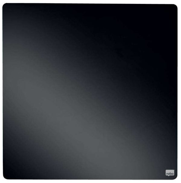 Nobo Tile Mini Pizarra Magnetica 360x360mm - sin Marco - Variedad de Colores - Almohadillas e Imanes - Diseño Creativo y Colorido - Negro