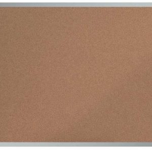 Nobo Essence Tablero de Anuncios de Corcho 600x450mm - Montaje en Esquinas - Superficie de Corcho - Marco de Aluminio Anodizado - Color Natural